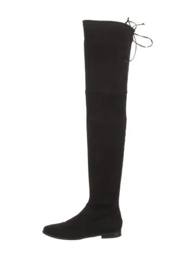 Pre-owned Stuart Weitzman Suede Boots In Black