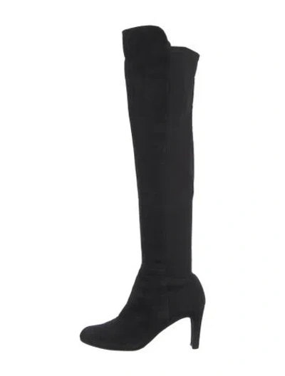Pre-owned Stuart Weitzman Suede Boots In Black
