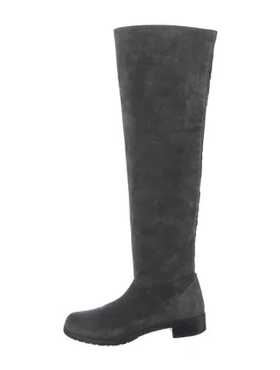Pre-owned Stuart Weitzman Suede Boots In Black