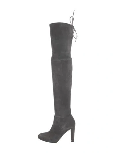 Pre-owned Stuart Weitzman Suede Boots In Black