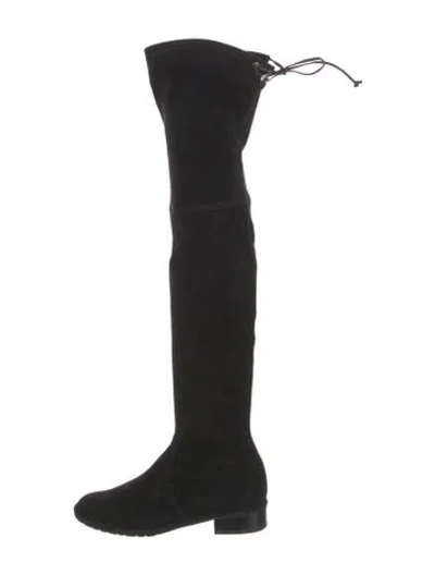 Pre-owned Stuart Weitzman Suede Boots In Black