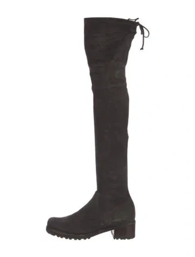 Pre-owned Stuart Weitzman Suede Boots In Black