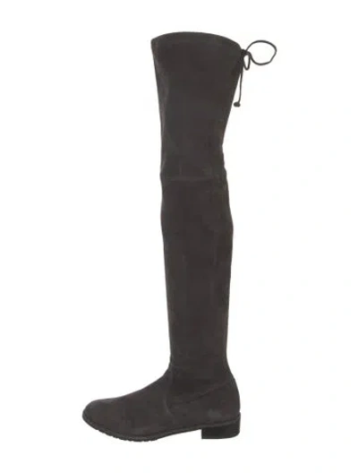 Pre-owned Stuart Weitzman Suede Boots In Black