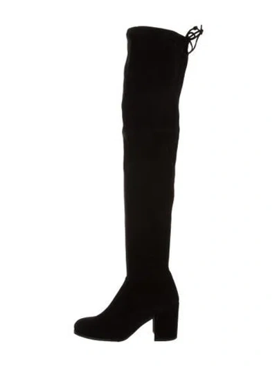 Pre-owned Stuart Weitzman Suede Boots In Black
