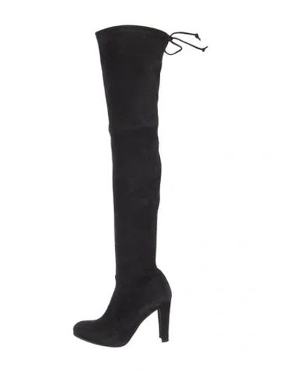 Pre-owned Stuart Weitzman Suede Boots In Black