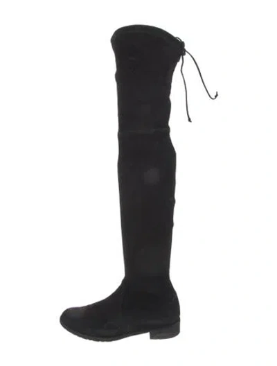 Pre-owned Stuart Weitzman Suede Boots In Black