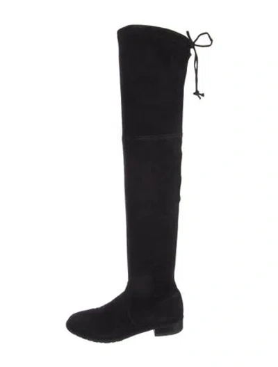 Pre-owned Stuart Weitzman Suede Boots In Black