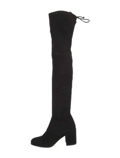 Pre-owned Stuart Weitzman Suede Boots In Black