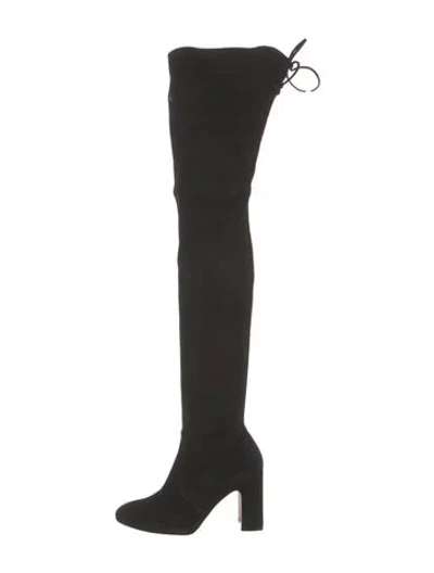 Pre-owned Stuart Weitzman Suede Boots In Black