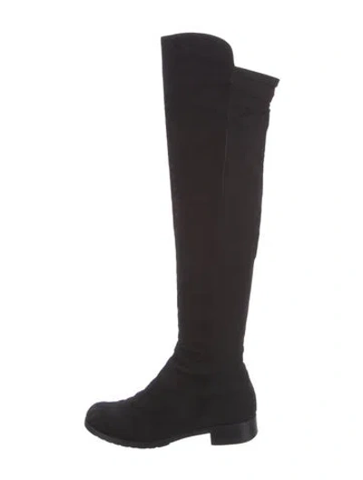 Pre-owned Stuart Weitzman Suede Boots In Black
