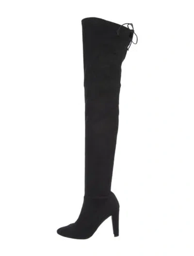 Pre-owned Stuart Weitzman Suede Boots In Black