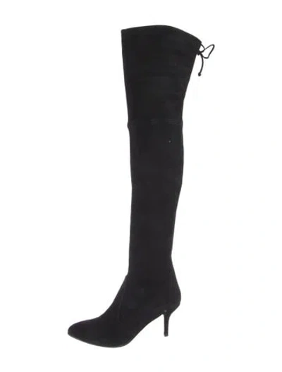 Pre-owned Stuart Weitzman Suede Boots In Black