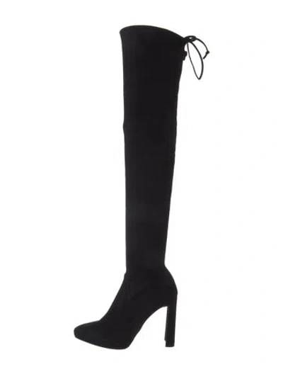 Pre-owned Stuart Weitzman Suede Boots In Black