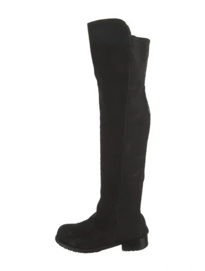 Pre-owned Stuart Weitzman Suede Boots In Black