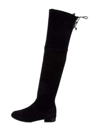 Pre-owned Stuart Weitzman Suede Boots In Black