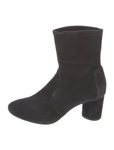 Pre-owned Stuart Weitzman Suede Boots In Black