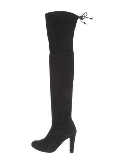 Pre-owned Stuart Weitzman Suede Boots In Black
