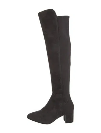 Pre-owned Stuart Weitzman Suede Boots In Black