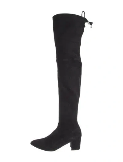 Pre-owned Stuart Weitzman Suede Boots In Black