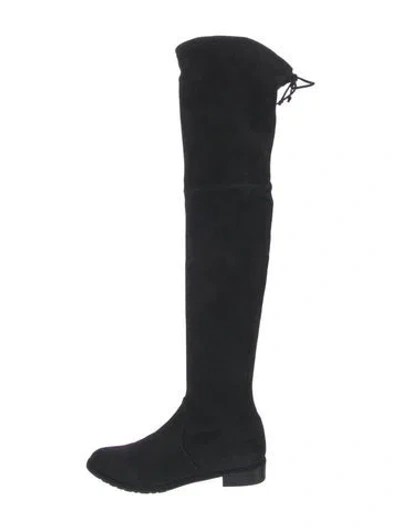 Pre-owned Stuart Weitzman Suede Boots In Black