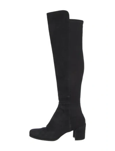 Pre-owned Stuart Weitzman Suede Boots In Black