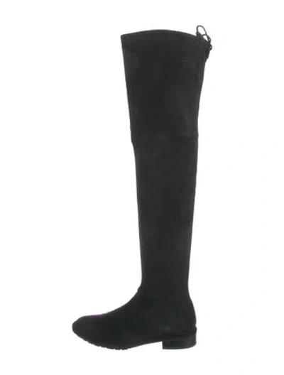 Pre-owned Stuart Weitzman Suede Boots In Black