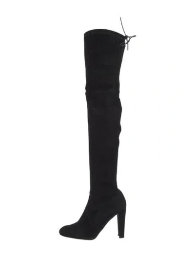 Pre-owned Stuart Weitzman Suede Boots In Black