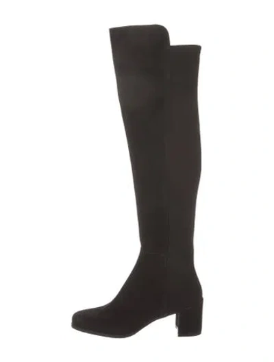 Pre-owned Stuart Weitzman Suede Boots In Black