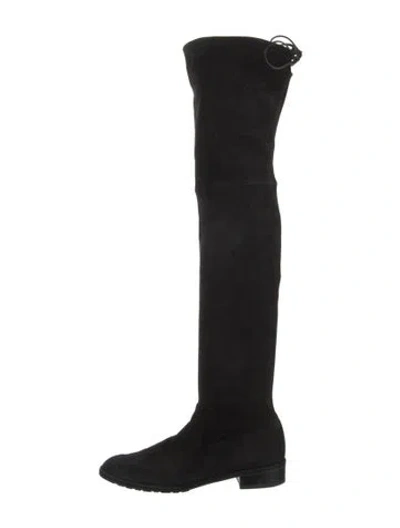 Pre-owned Stuart Weitzman Suede Boots In Black