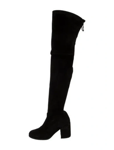 Pre-owned Stuart Weitzman Suede Boots In Black