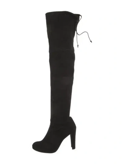 Pre-owned Stuart Weitzman Suede Boots In Black