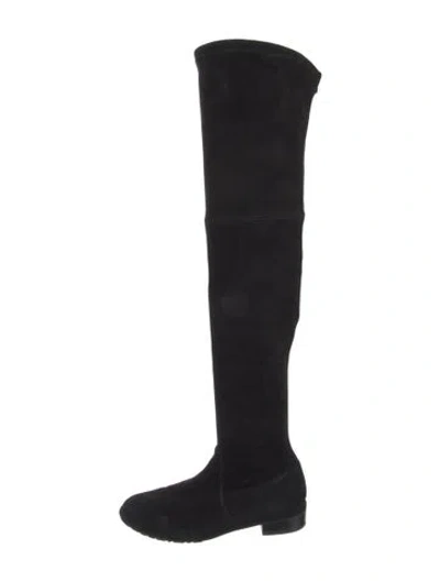 Pre-owned Stuart Weitzman Suede Boots In Black