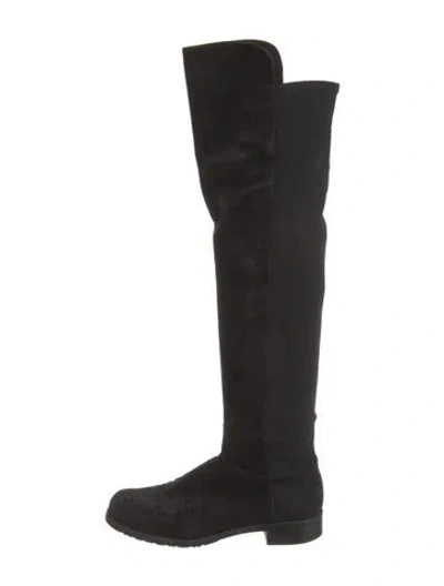 Pre-owned Stuart Weitzman Suede Boots In Black
