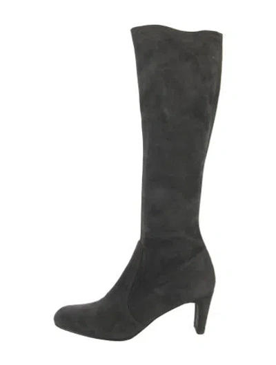 Pre-owned Stuart Weitzman Suede Boots In Black