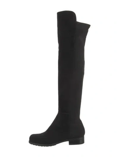 Pre-owned Stuart Weitzman Suede Boots In Black
