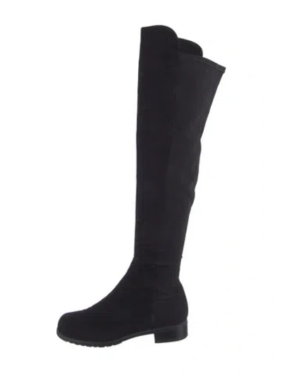 Pre-owned Stuart Weitzman Suede Boots In Black