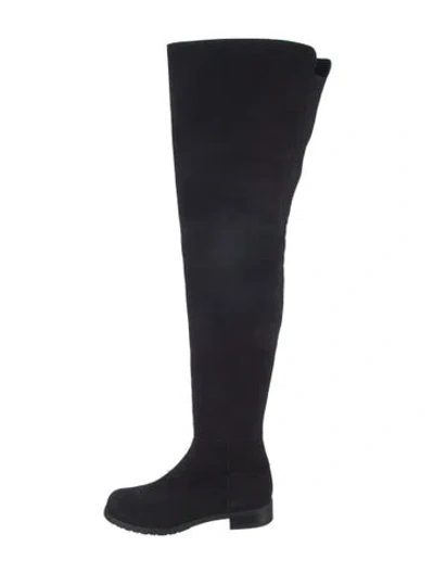 Pre-owned Stuart Weitzman Suede Boots In Black