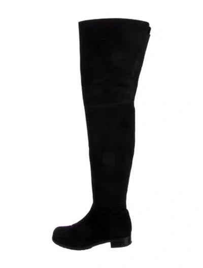 Pre-owned Stuart Weitzman Suede Boots In Black