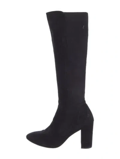 Pre-owned Stuart Weitzman Suede Boots In Black
