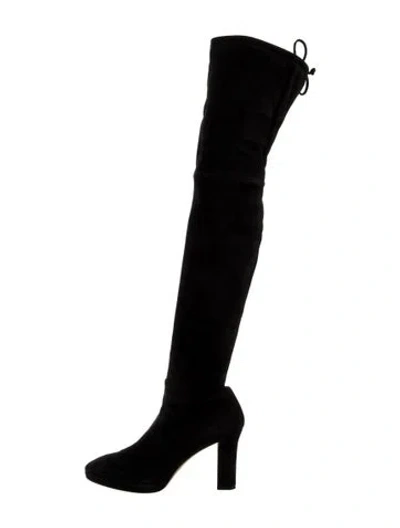 Pre-owned Stuart Weitzman Suede Boots In Black