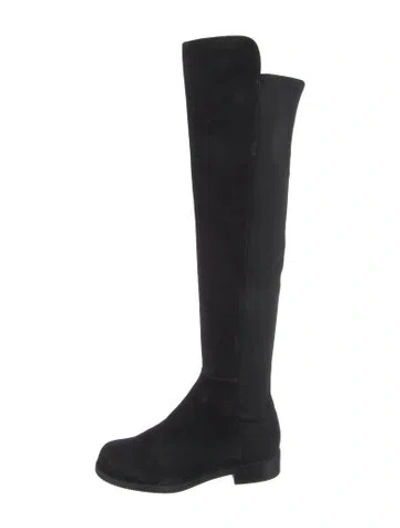 Pre-owned Stuart Weitzman Suede Boots In Black