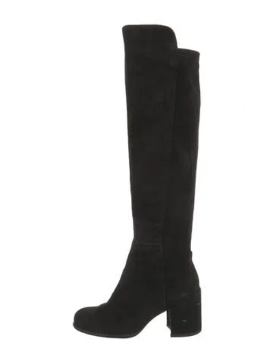 Pre-owned Stuart Weitzman Suede Boots In Black