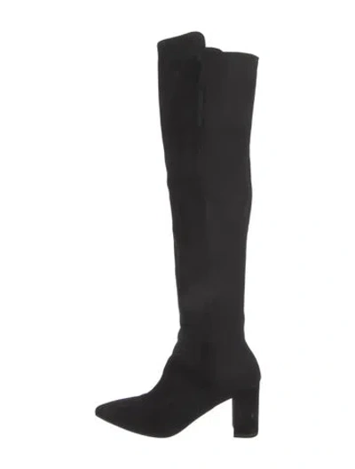 Pre-owned Stuart Weitzman Suede Boots In Black