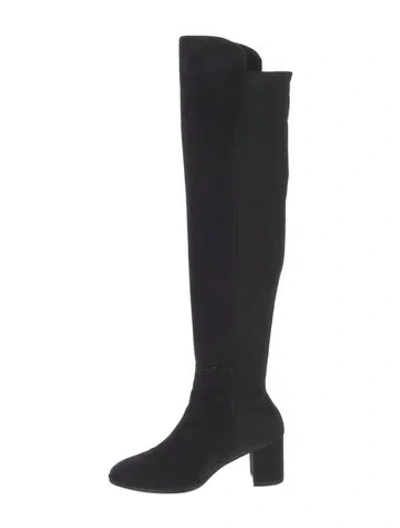 Pre-owned Stuart Weitzman Suede Boots In Black