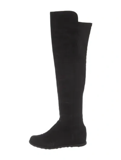 Pre-owned Stuart Weitzman Suede Boots In Black
