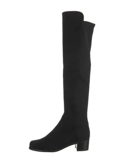 Pre-owned Stuart Weitzman Suede Boots In Black