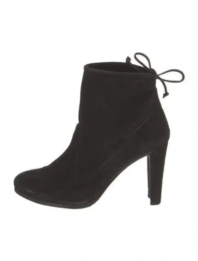 Pre-owned Stuart Weitzman Suede Boots In Black