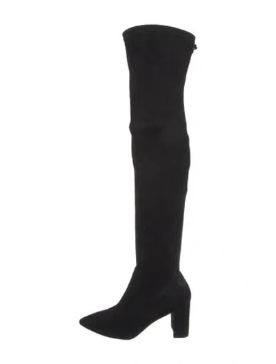 Pre-owned Stuart Weitzman Suede Boots In Black