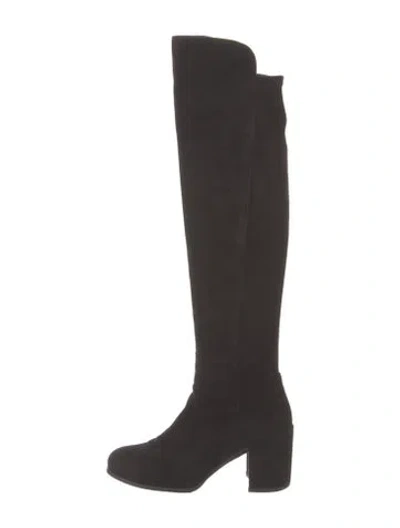 Pre-owned Stuart Weitzman Suede Boots In Black