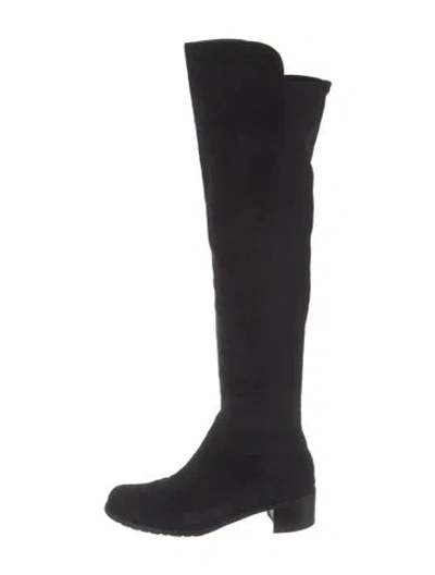 Pre-owned Stuart Weitzman Suede Boots In Black